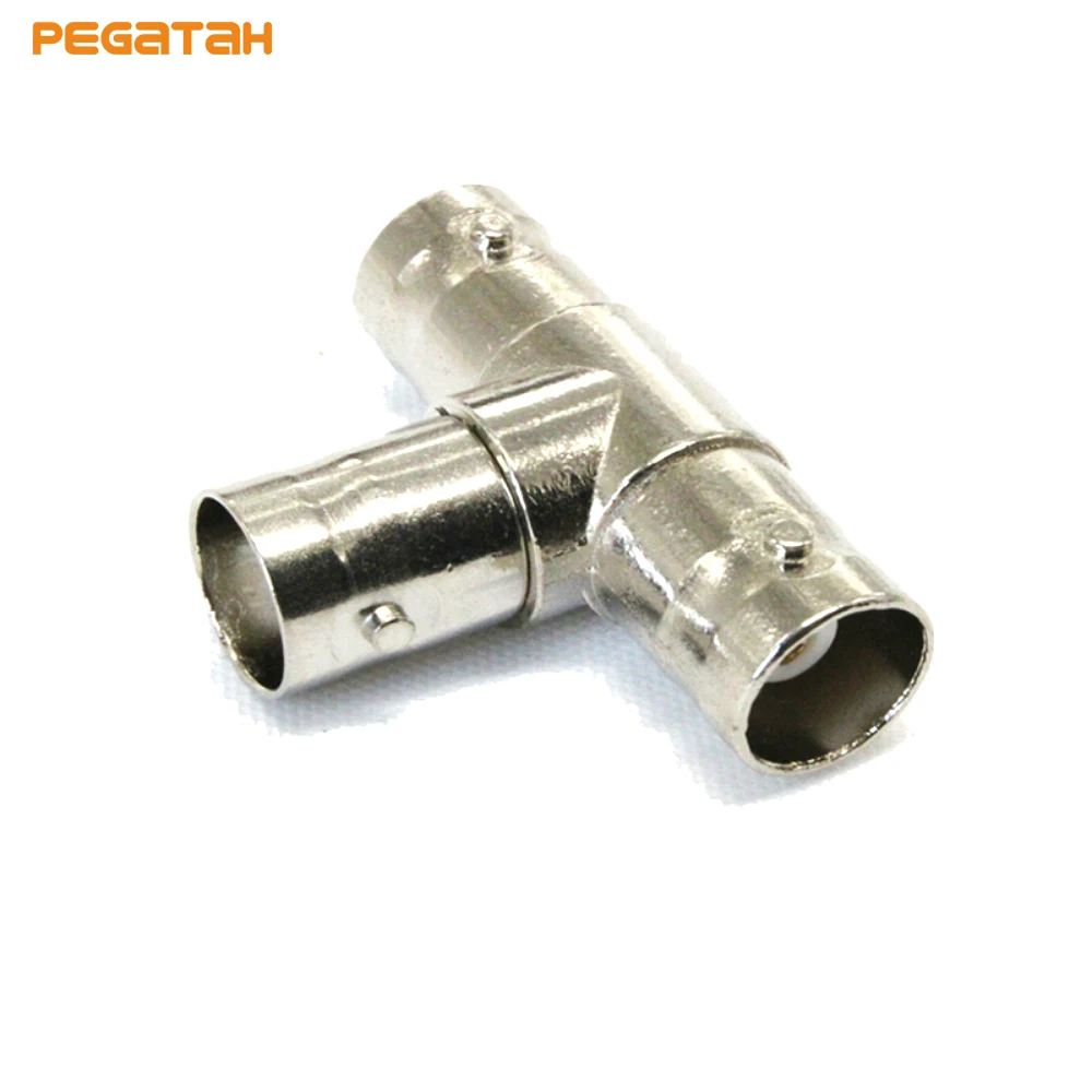 Бесплатная доставка тройник с прямым углом соединитель BNC тремя штекерами для