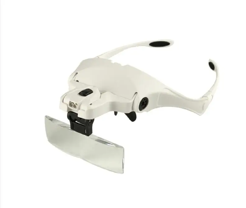 

Регулируемый объектив глаз Стекло es увеличительное Стекло 1.0X 1.5X 2.0X 2.5X 3.5X линзы с 5ю категориями защиты Лупа светодиодный