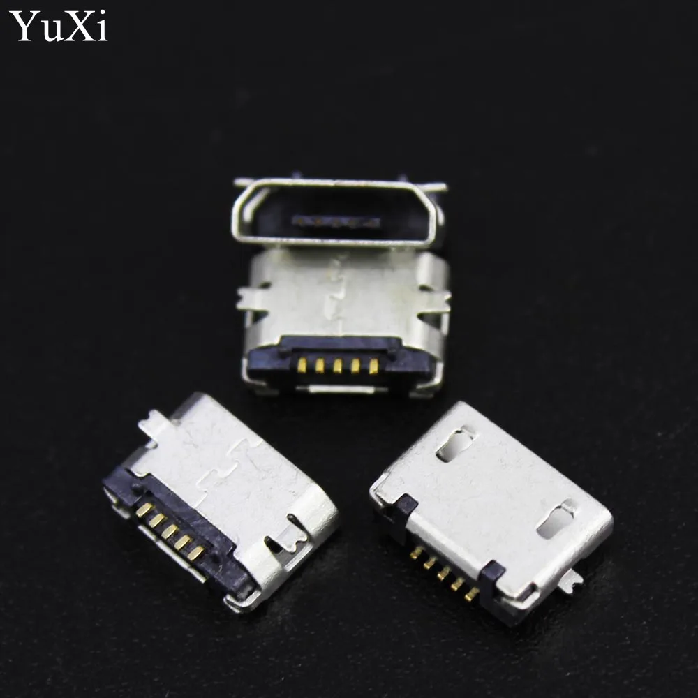 YuXi 50 шт./лот гнездо Micro USB MK5P MINIUSB 5 Pin SMD DIP разъем Замена частей|Соединители| |