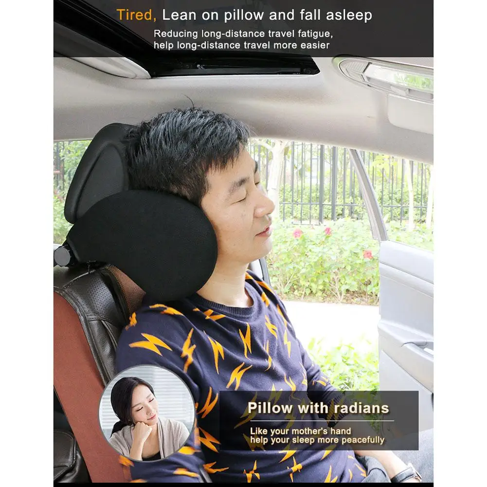 Автомобильный подголовник с эффектом памяти для детей и взрослых боковая