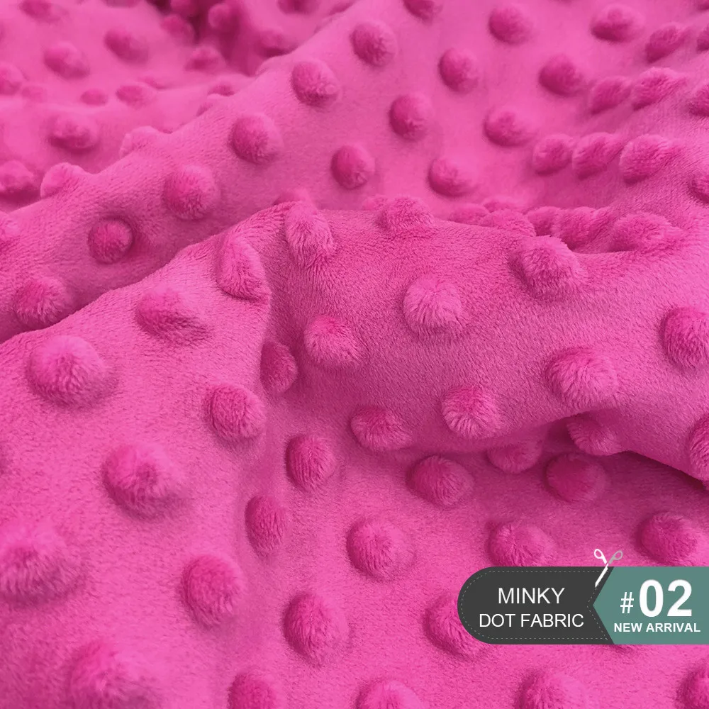 Плюшевая ткань Minky с тиснением в горошек 6 шт./лот 45x45 см супер мягкая флисовая из
