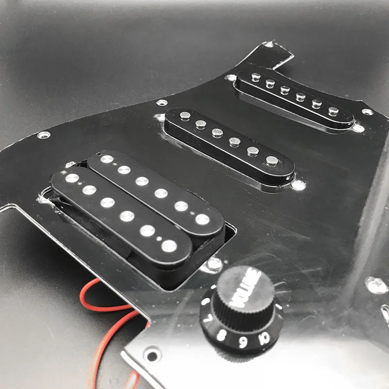 SSH загруженный Prewired электрогитара Pickguard набор звукоснимателей 4Ply Alnico 5 звукоснимателей для FD гитара стиля ST Черный
