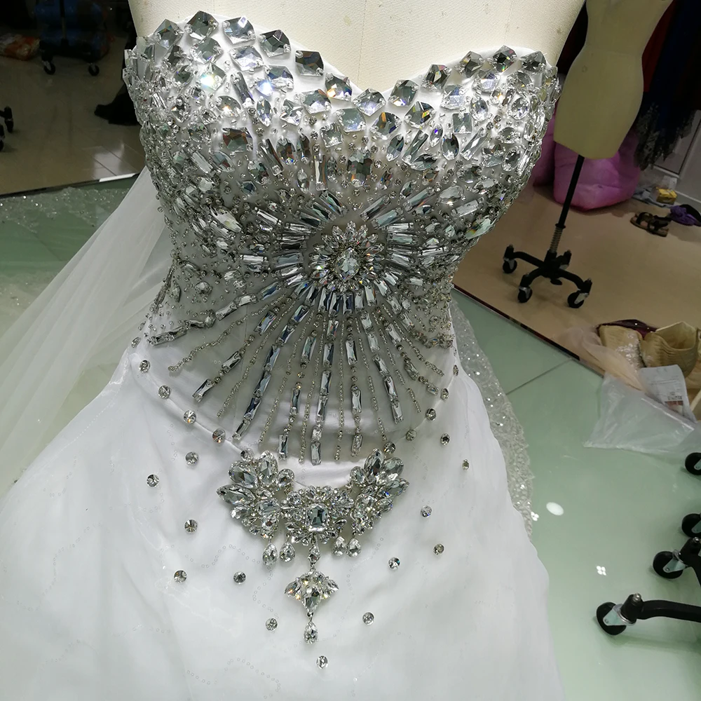 Роскошные свадебные платья Vestido De Noiva 2018 бальное платье с бисером и длинным