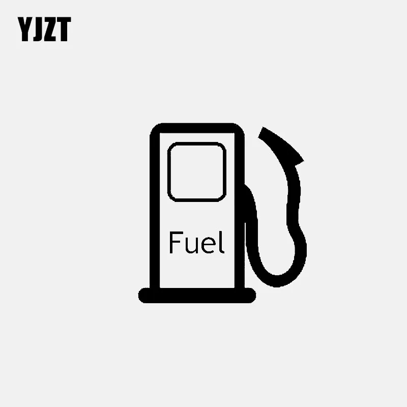 

YJZT 11.8CM*12.6CM FUEL Cartoon Vinyl Car Sticker Decals Black/Silver C3-0793