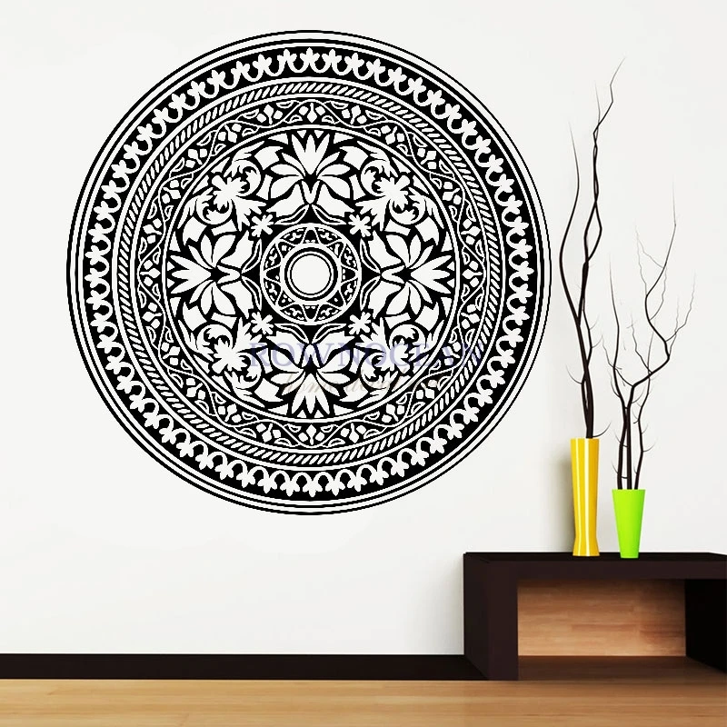 

Fashion Creative Indian Round Mandala Vinyl Wall Stickers Home Decorations Yoga Art Home Decor Living Room Mural Removable MA-01