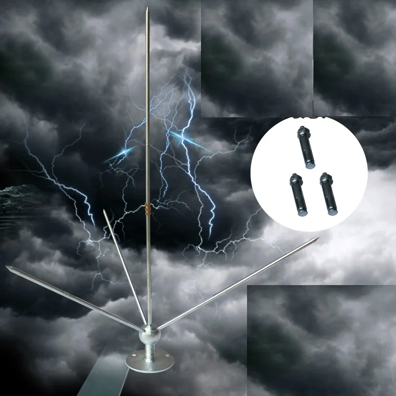 Дальность защиты молнии 100 квадратных метров 1 м молниеносный стержень |