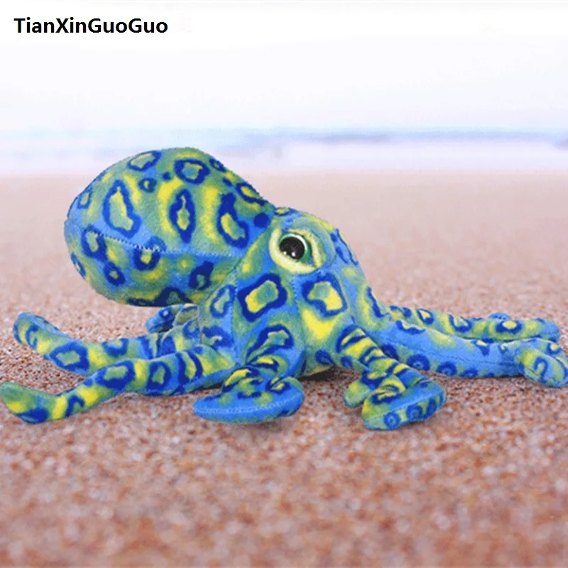 

about 32cm simulation blue octopus plush toy soft doll birthday gift h2047