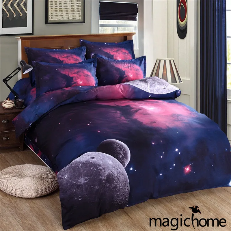 Набор постельного белья с 3D принтом Галактики для дома Вселенная космическая