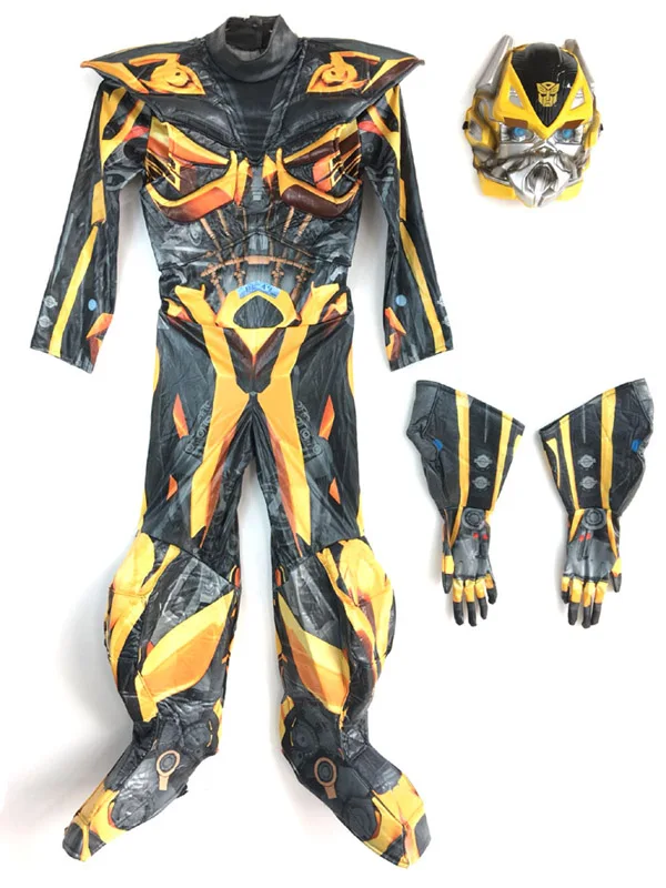Костюм на Хэллоуин; детский маскарадный костюм для мальчиков; Bumblebee Optimus Prime; костюм Железного человека для взрослых; Маскарадная маска; праздничная одежда