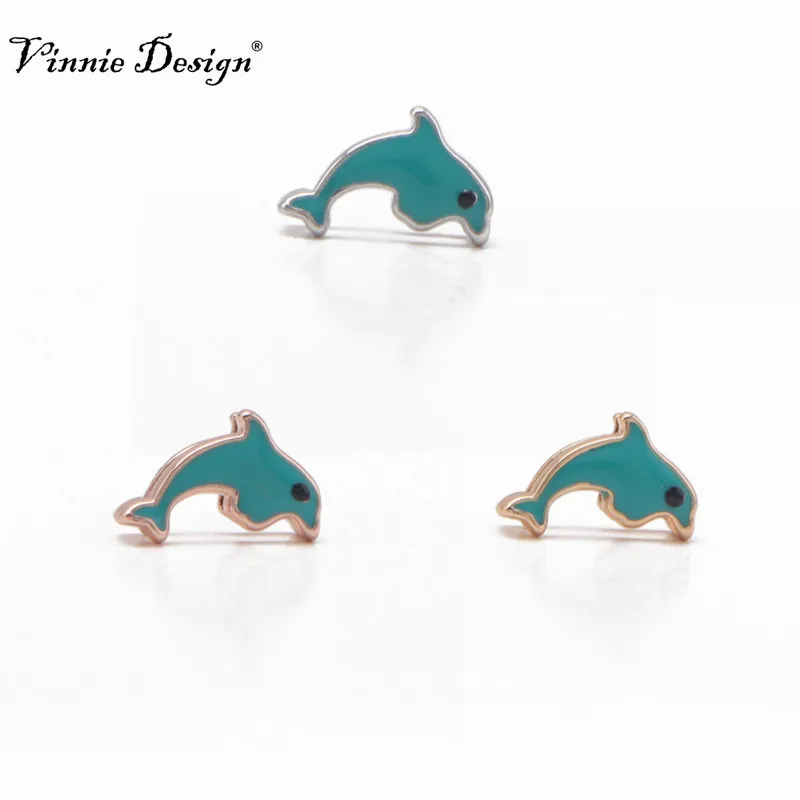Vinnie Дизайн Ювелирные изделия дельфин слайд шармы для обертывания сетки