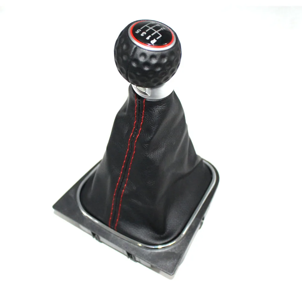 Для VW Golf 5 MK5 R32 для GTI 2004 2005 2006 2007 2008 2009 автомобиля Шестерни переключатель ручки для включения и выключения с кожаные ботинки