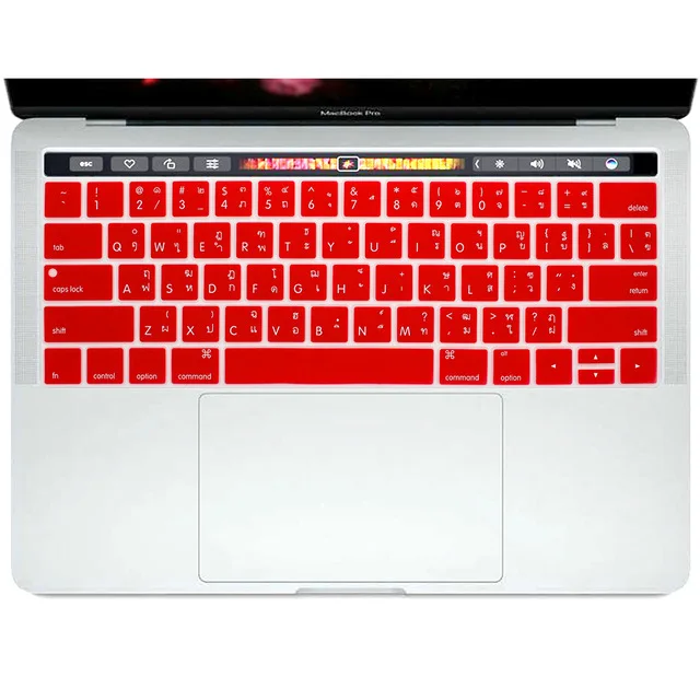 Таиланд Тайский язык клавиатура кожа силиконовый чехол протектор для Macbook Pro 13 15 с