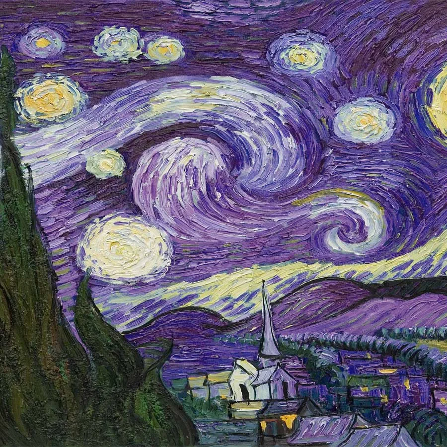ShineHome 3pcs Van Gogh картина маслом плакат Триптих и принты на холсте звездное небо