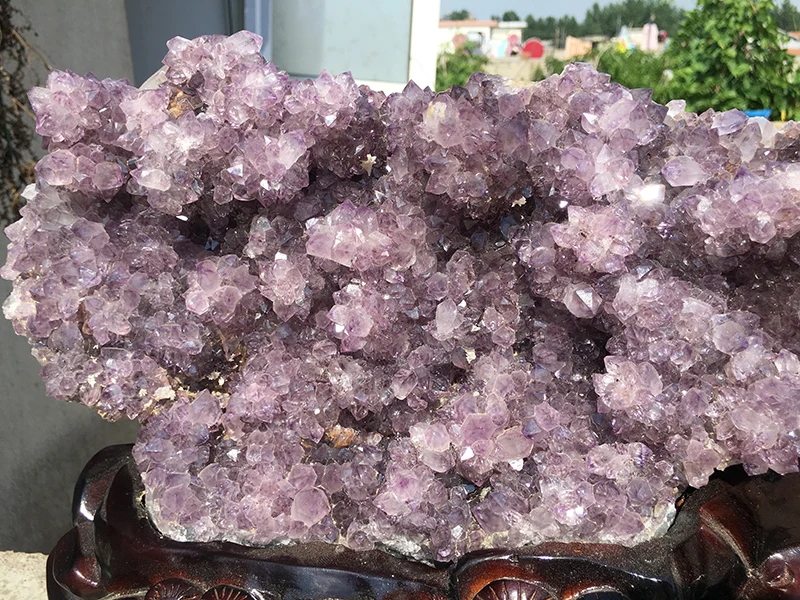 6 2 кг Большой Размеры натуральный аметист красивый фиолетовый Кварц Geode Кристалл