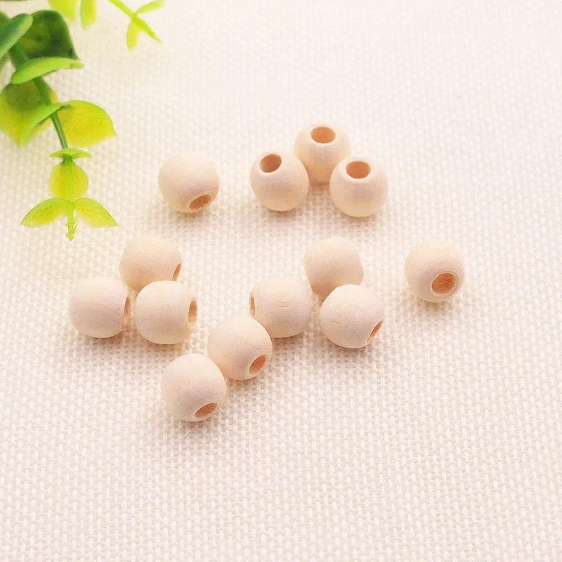 100PCS/Pack DIY Wooden Balls Lead-Free Accessories Eco-Friendly Natural Beads Round Spacer Bracelet jewelry Making | Украшения и