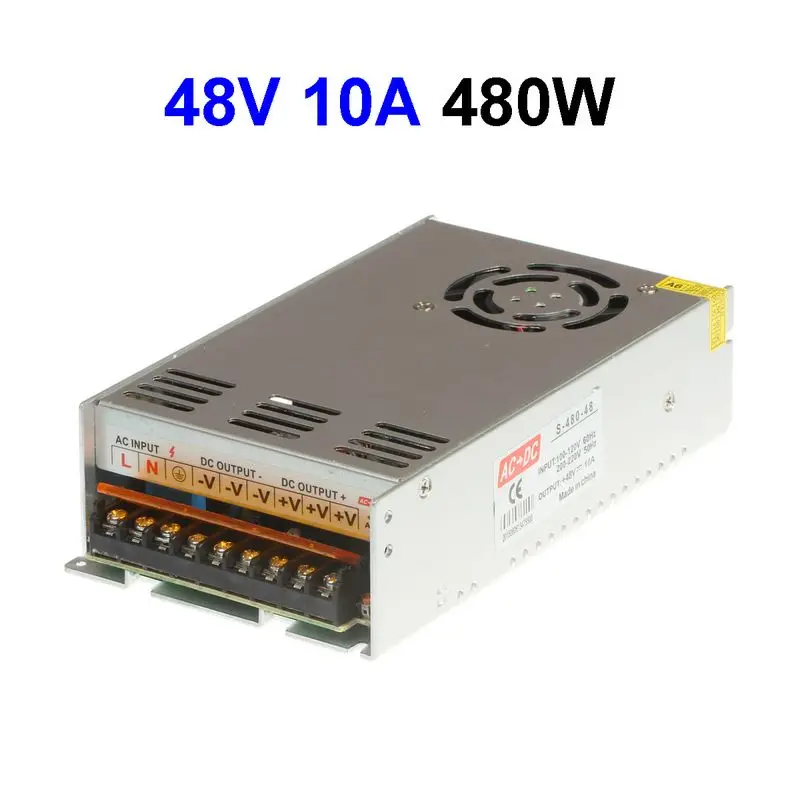 Импульсный источник питания DC48V 10A 480W трансформатор для 5050 5730 5630 3528 светодиодный