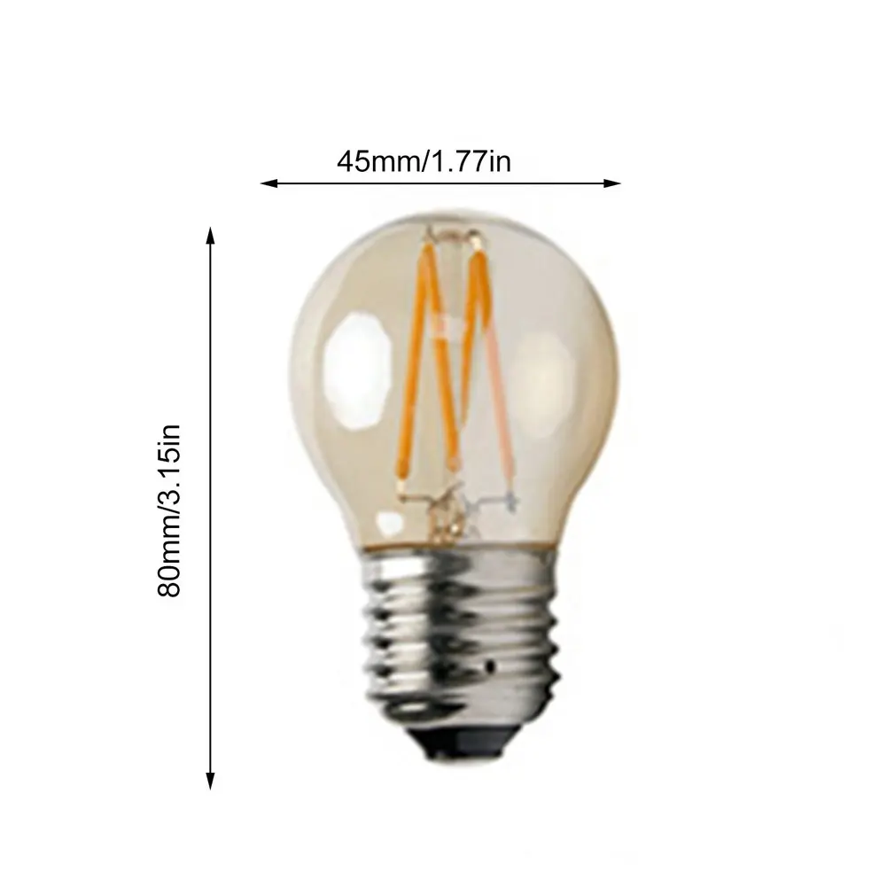 4 W G45 E27 светодиодный свет лампы ретро Edison прозрачная янтарная крышка накаливания