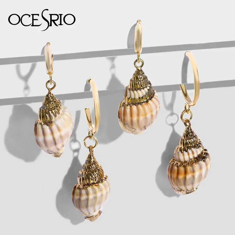Новинка Лидер продаж модные серьги OCESRIO в виде ракушек подвески Za для девушек
