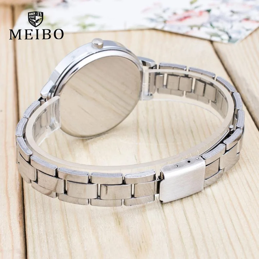 

Meibo Rose Gold Casual men's bussiness watches luxury stainless steel wristwatch brand clock Relojes hombre 2017 free shipping
