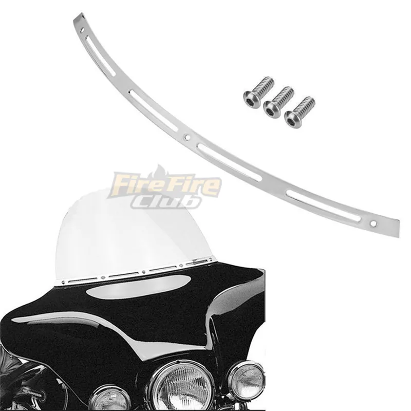 

Motorcycle 8" Windshield + Windshield Trim For Harley Road Glide FLTR 97-13 Fairing Windscreen Wind Shield Screen Deflectors