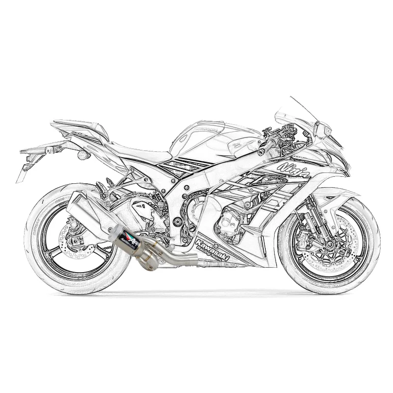 ZX6R 636 Слипоны для мотоцикла глушитель для гонок Остин витая вихревая средняя Соединительная труба с для Kawasaki ZX6R 636 2009