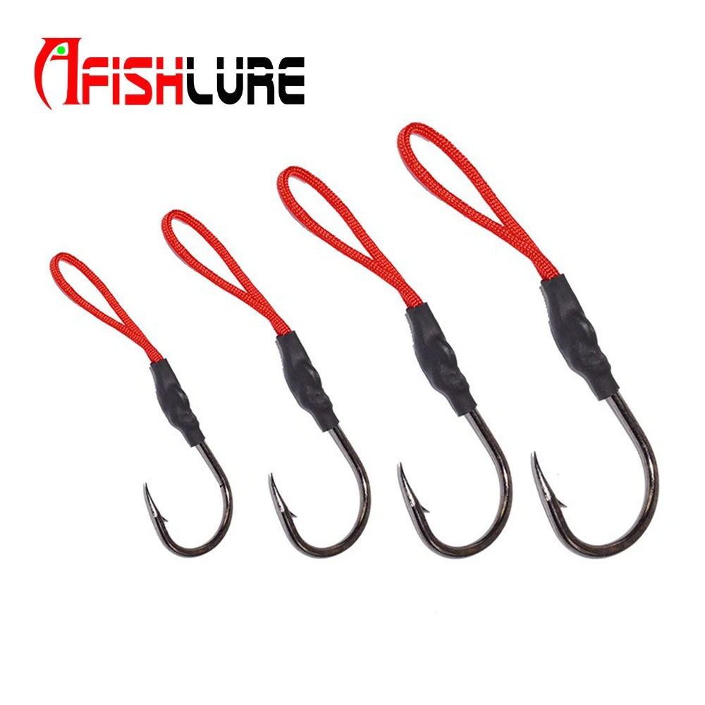 Крючок для морской рыбалки Afishlure 10 шт./лот из высокоуглеродистой стали 1/0 2/0 3/0 5/0