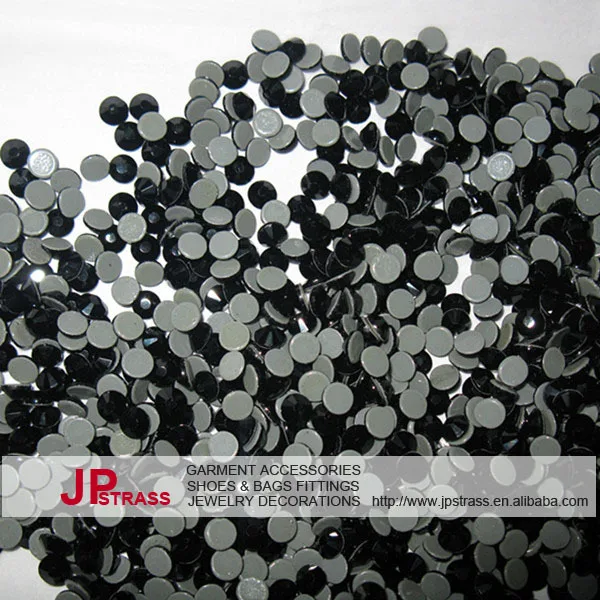 

ss20 5mm hot fix rhinestone jet black 1440 pieces each lot ; free shipping rhinestones crystal for high fashion dress