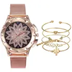 5 шт.компл. Роскошные Брендовые женские часы розового золота модные наручные часы женские кварцевые часы женские часы bayan kol saati Reloj Mujer