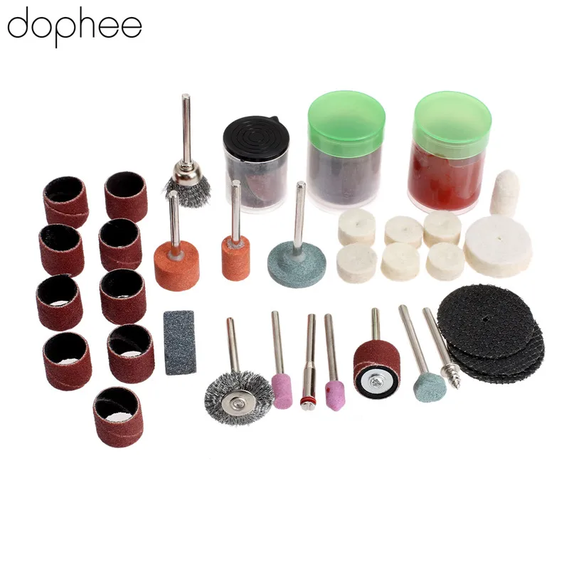 Dophee 75 шт. мини дрель Dremel аксессуары вращающаяся Полировка Шлифовка резка резьба