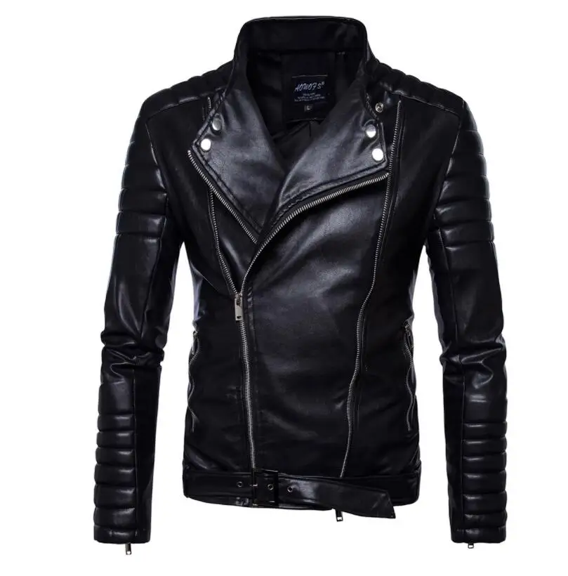 Осенняя кожаная куртка мужское мотоциклетное пальто мужские куртки одежда