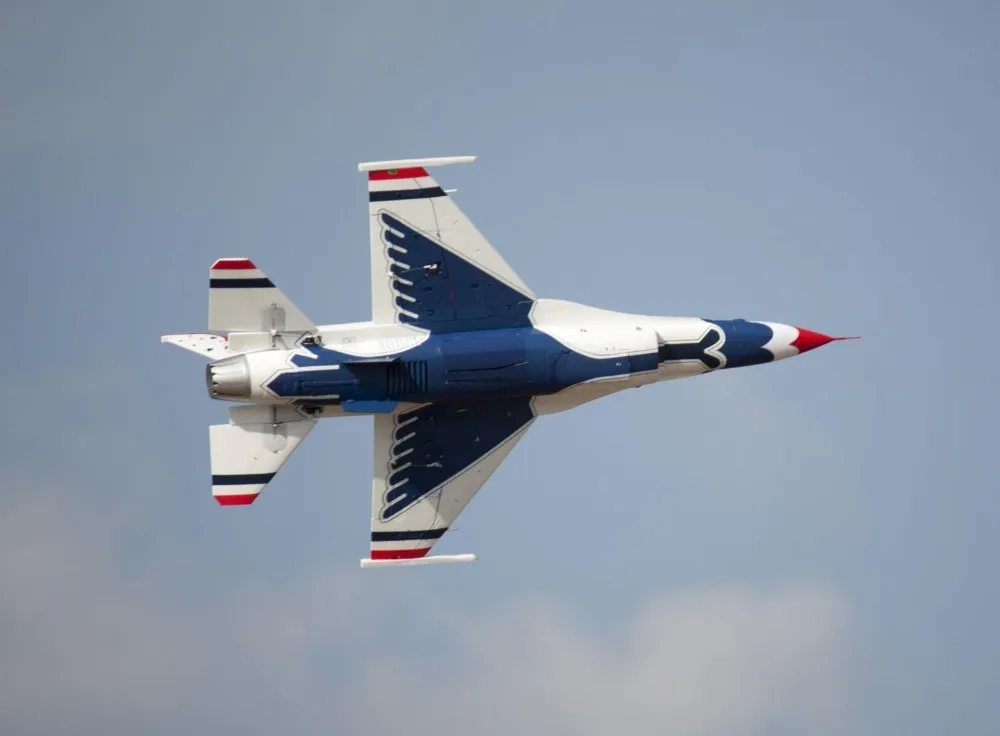 RC самолет свободного хода F16 90 мм F-16 Thuderbird цвет 90 мм edf jet PNP