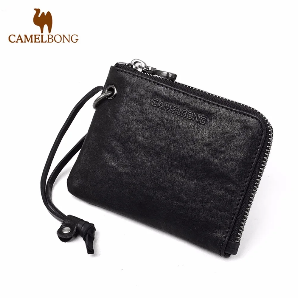 Мужские кошельки Camelbong брендовый тонкий кошелек из натуральной кожи с карманом
