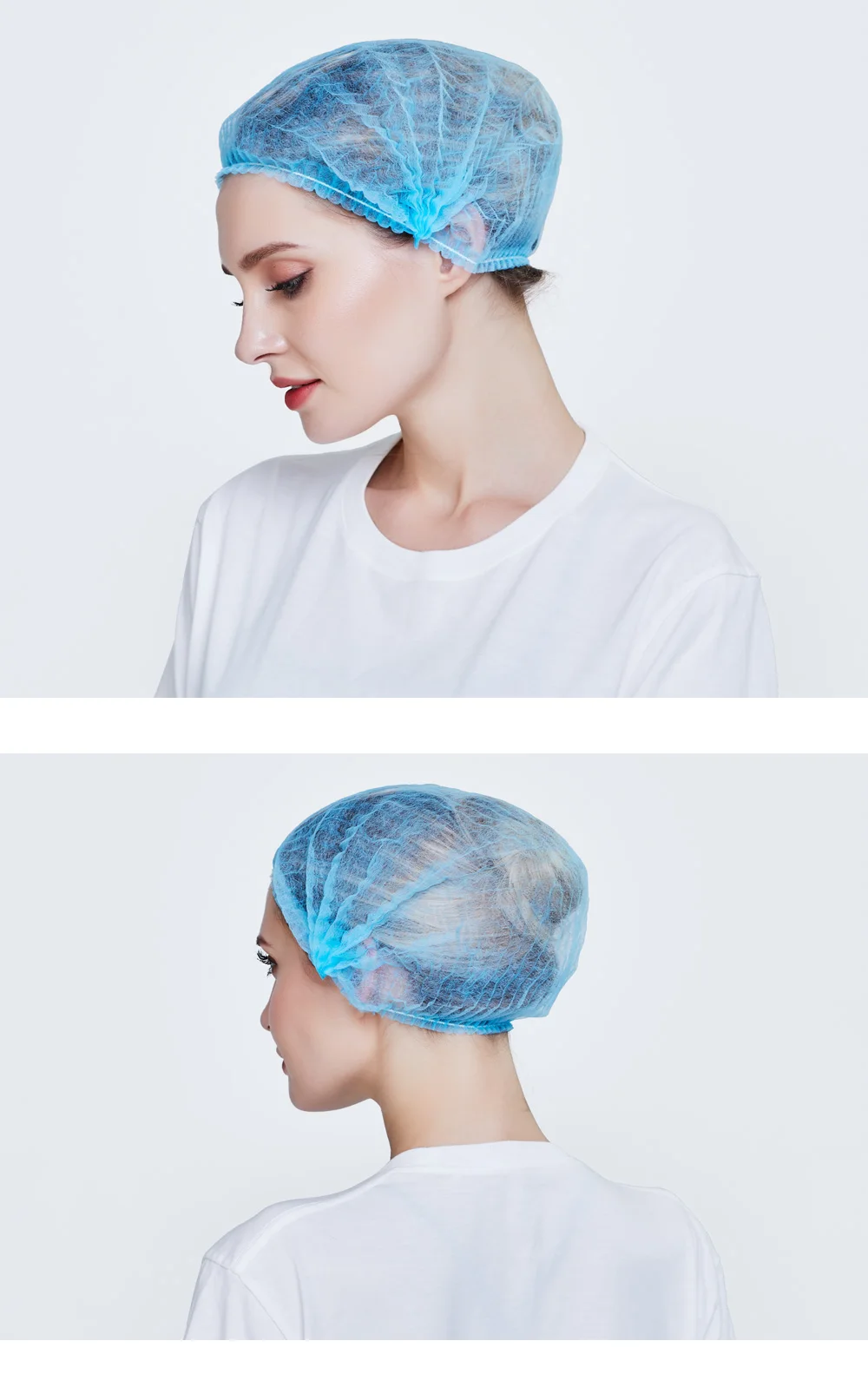 Non-woven Disposable Shower Caps Pleated Anti Dust Hat Women Men Bath Caps for Spa Hair Salon Beauty Accessories