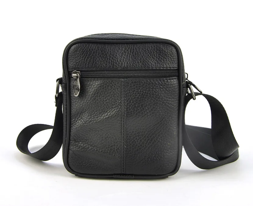 Мужская маленькая сумка через плечо из натуральной кожи Классическая с 5