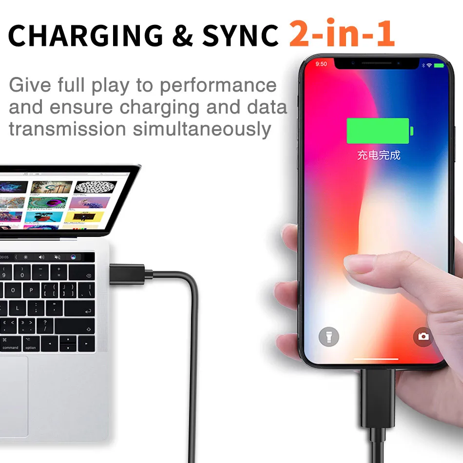 3 шт./лот 2 м USB кабель для iPhone X 8 7 6 6S Plus 5 5s SE быстрая Синхронизация данных зарядный
