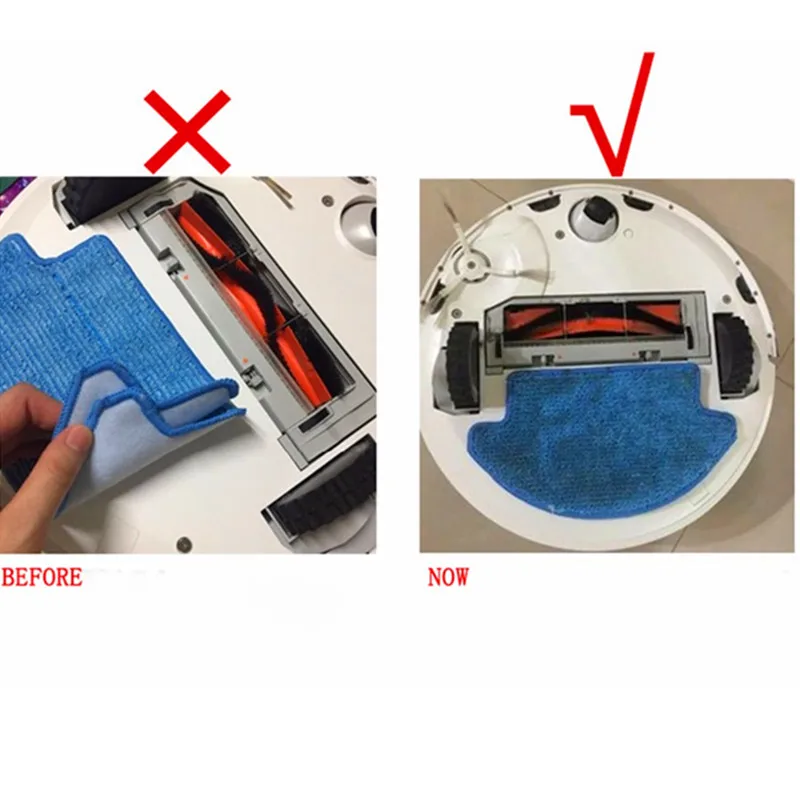 20pcs/set Original thickness Xiaomi Mi Robot Vacuum Cleaner mop Cloths Parts kit 10 Cloths+10 magic paste accessories | Бытовая техника