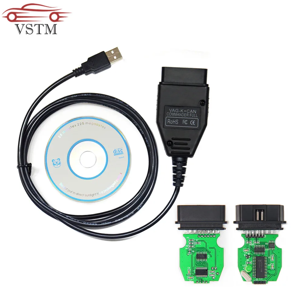 VAG K+ CAN Commander 1,4 с FTDI FT232RL PIC18F258 OBDII VAG сканер для AUDI/для SKODA/для диагностического кабеля сиденья