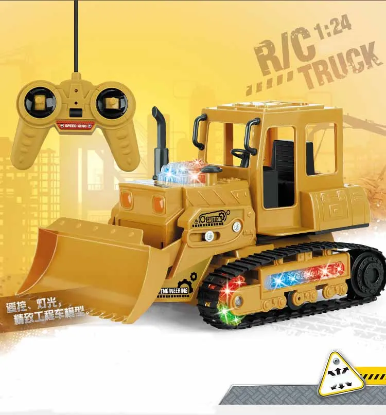 4CH Моделирование RC экскаватор игрушки с музыкой и светильник детские мальчики игрушки для грузовых автомобилей RC подарки RC инженерный автомобиль трактор игрушка