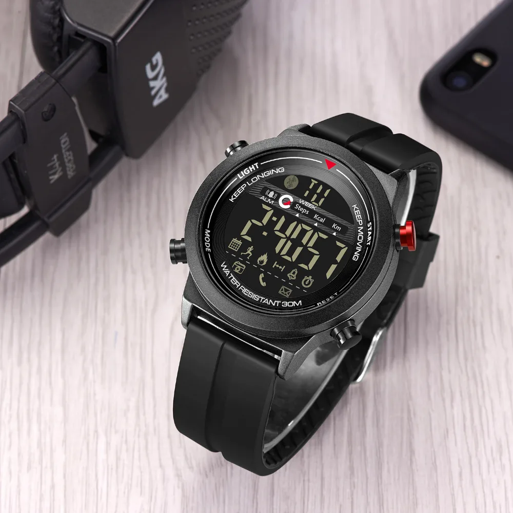 Умные часы мужские Bluetooth цифровые водонепроницаемые противоударные спортивные