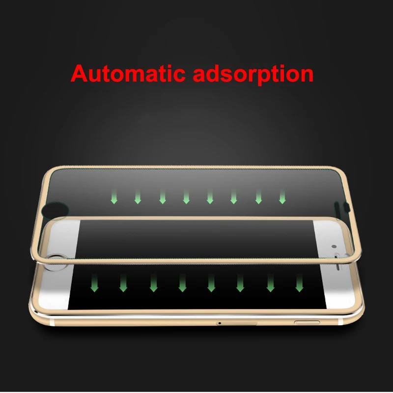 RONICAN для iPhone 8 Plus 3D изогнутая титановая кромка закаленное стекло полное покрытие