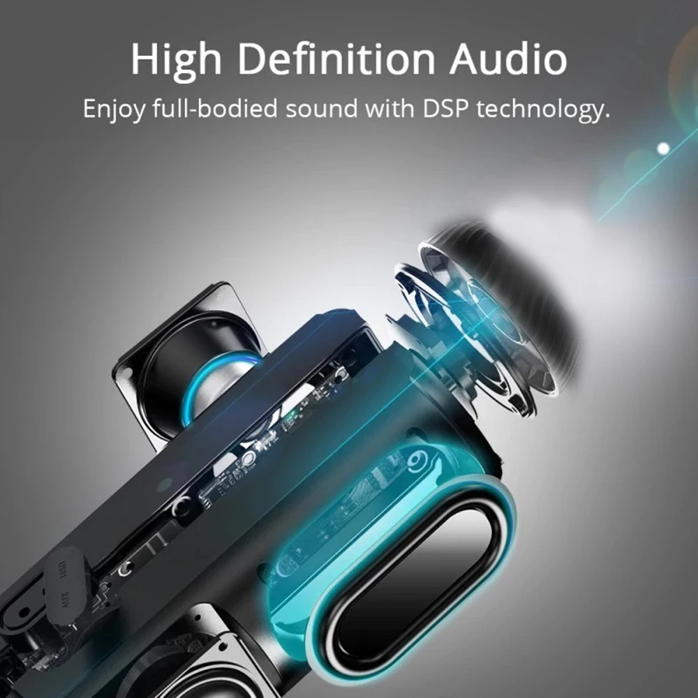Newrixing мини динамик беспроводной Bluetooth светодиодный фонарик SoundBox Портативный