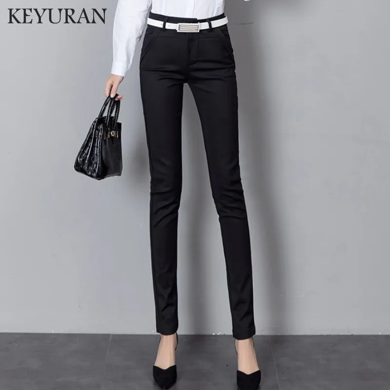 Брюки размера плюс женские брюки весна-лето 2019 повседневные OL высокая талия