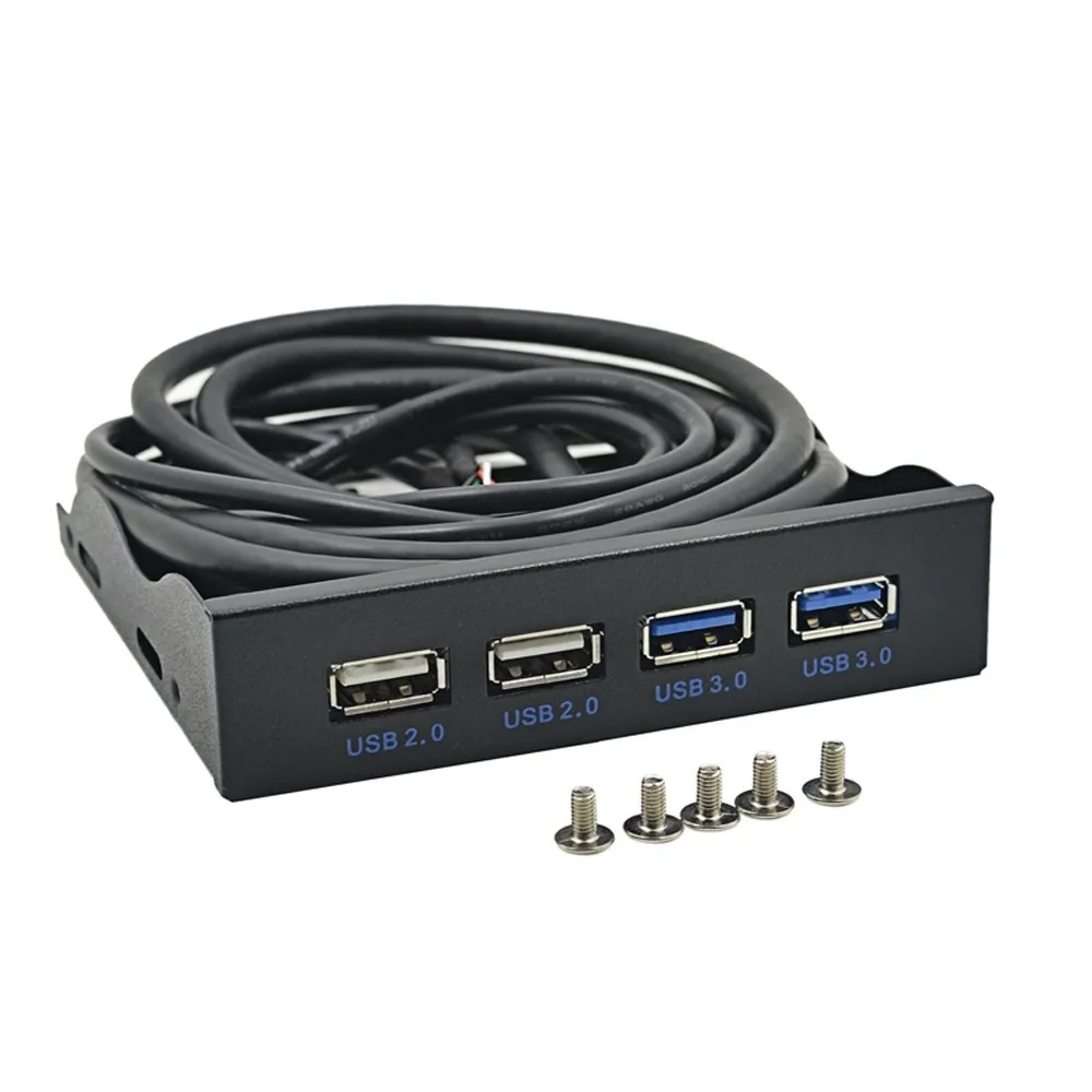 H1111Z HUB USB 2.0 3.0 4 Port Front Panel USB3.0 Hub Splitter Internal Combo Bracket Adapter for Desktop 3.5 Inch Floppy Bay | Компьютеры