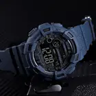 Часы наручные SKMEI Мужские Цифровые, спортивные модные армейские с джинсовой вставкой, водонепроницаемые электронные в стиле милитари с будильником