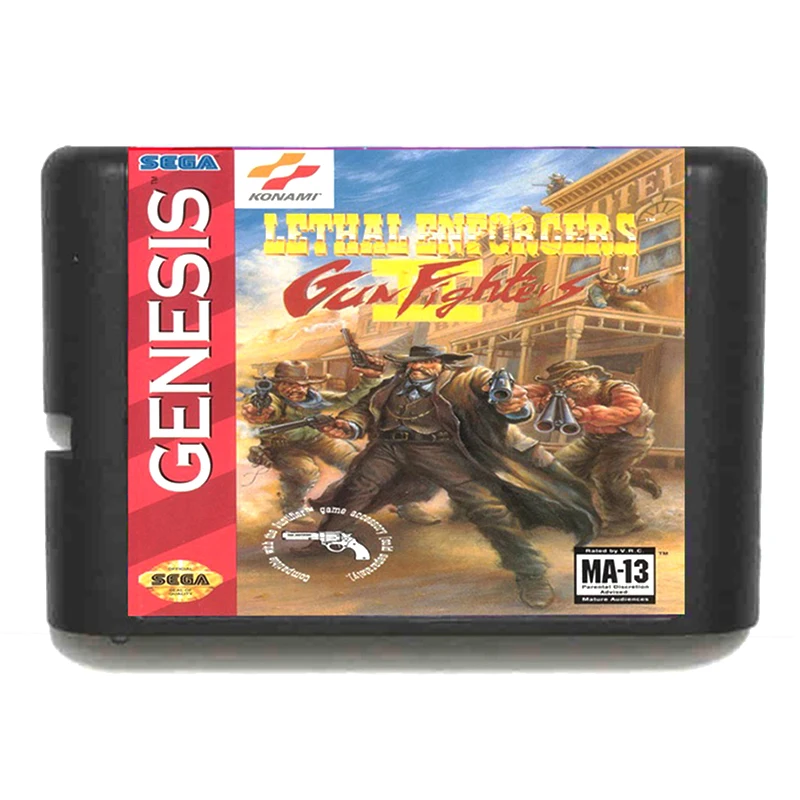 Lethal Enforcers Gun Fighters для 16-битной игровой карты Sega MD Mega Drive консоли видеоигр Genesis PAL USA JAP