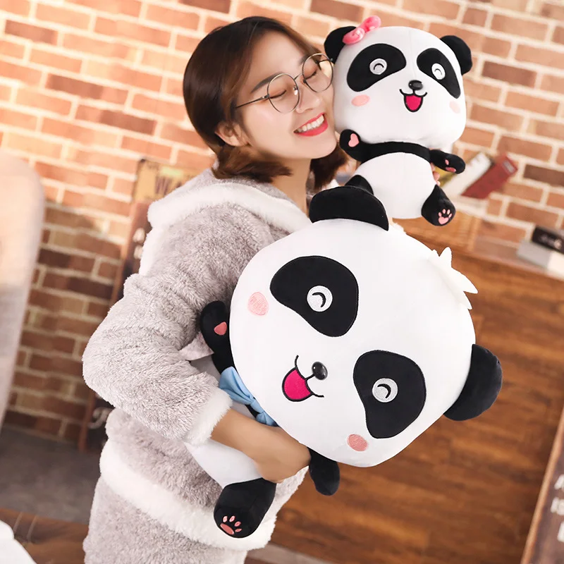 

Vanmajor 20/28/40CM Cute Panda Plush Toys Hobbies Cartoon Panda Stuffed Toy Dolls For Children Boys Baby Birthday Christmas Gift