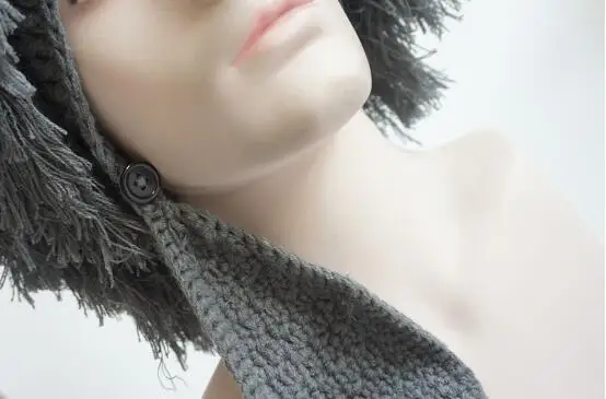 Шапки с париком и бородой теплые вязаные шапки ручной работы для мужчин женщин