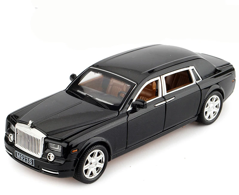 1:24 Rolls Royce Phantom Alloy Pull Back автомобиль литье под давлением модель звук и свет детская