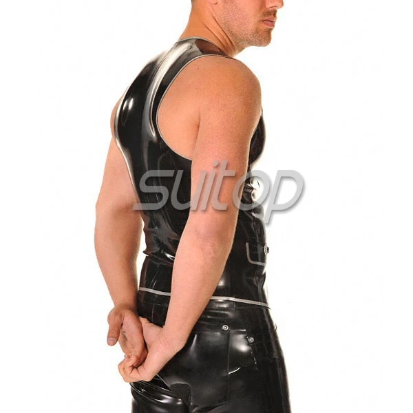 Мужской новый товар латексный резиновый жилет с двумя гвоздиками|waistcoat|waistcoat men |