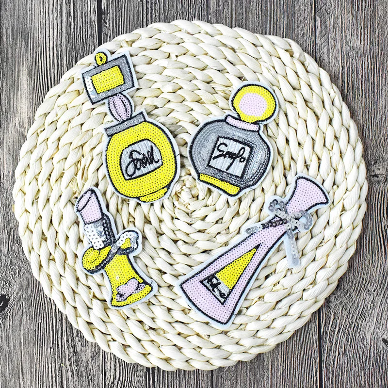 Набор парфюмерии с блестками нашивки для одежды патчи утюга Аппликации